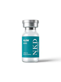 a bottle of nkd glow serum on a white background