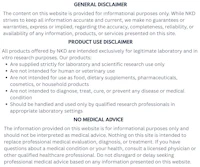 general disclaimer for medical products